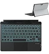 Qulose Keyboard Case for Surface Go (3/2/1) - Black, 7 Color Backlight, Magnetic Detachable, Rech...