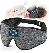 Voerou Sleep Mask with Bluetooth Headphones, Zero Pressure Wireless Sleeping Eye Mask, 100% Light...