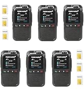 TIDRADIO TD-G100 Rapid Unlimited Range Walkie Talkies with SIM Cards, 4G POC Two Way Radios Natio...