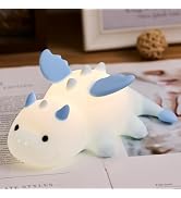 Cute Baby Dragon Kids Night Light for Kids,Cute Soft Silicone Lamp 3 Level Dimmable Changing Rech...