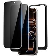 NIMASO for iPhone 17 Pro Max Screen Protector Privacy 6.9-Inch, 2 Pack 9H Hardness Anti-Spy Tempe...