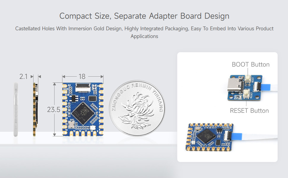 Compact Size, Separate Adapter Board Design