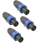 Devinal Professional SpeakOn Speaker Adapter Connectors 4 Pole Plug Twist Lock Compatible with Ne...