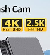 Dash Cam Front and Rear 4K+2.5K Dashcam with 5G WiF Dual Dash Camera for Cars
