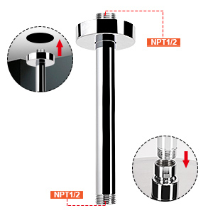 ceiling mounted shower arm