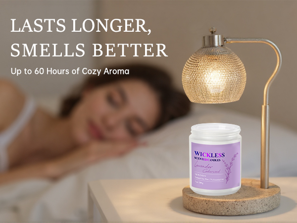 wickless candle warmer lamp soy wax scented non toxic vanilla sandalwood lavender cedarwood