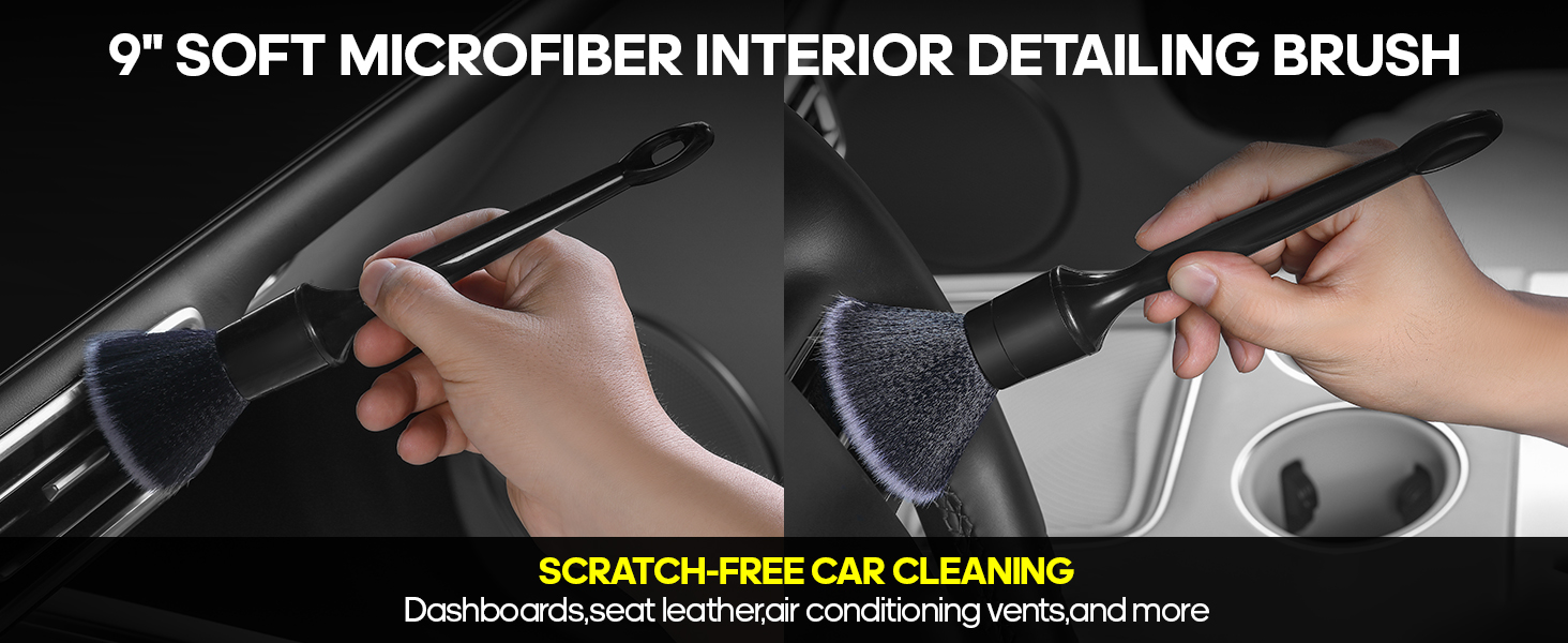 9&amp;#34; Soft Microfiber Interior Detailing Brush