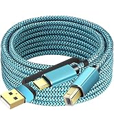 GOSYSONG USB C Printer Cable 20ft, USB B to USB C Printer Cable, USB C MIDI Cable Compatible for ...