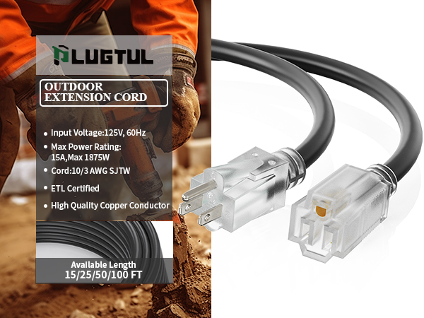 10 gauge extension cord heavy duty extension cord outdoor