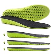 Ailaka Elastic Shock Absorbing Height Increasing Sports Shoe Insoles, Soft Breathable Honeycomb O...