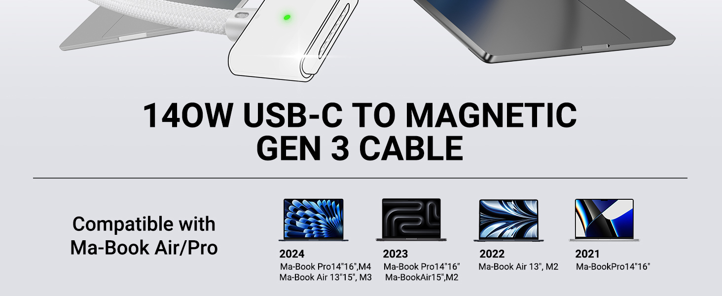 magnetic usb c charging cable
