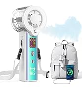 Qiravo Upgraded Misting Fan Portable Fan, 16000 RPM Rechargeable Mini Fan Handheld with Spray Coo...