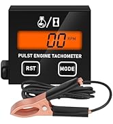 TSV Small Engine Tachometer, Digital Inductive Tachometer RPM Gauge with Clip for 2 Stroke &amp; 4 St...