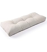 SUNROX LokGrip Non Slip Tufted Memory Foam Bench Cushion, FadeShield Water Resistant Durable Thic...