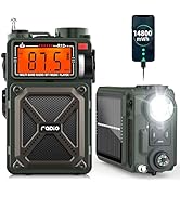 Portable Shortwave Radios with NOAA Weather Radio, Greadio 14800mWh Digital Radio AM FM with Blue...