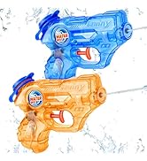 Mini Water Gun for Kids Toddler: 2 Pack Water Guns Soaker Squirts Blasters with Trigger for Boys ...