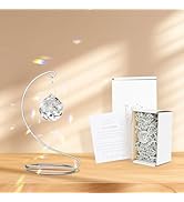 Qpige Memorial Sympathy Gifts for Loss of Loved One, 40mm Crystal Ball Suncatcher Sympathy Memori...