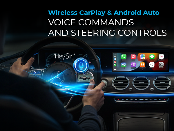 Wireless Carplay &amp; Android Auto, Voice commands and steering controls