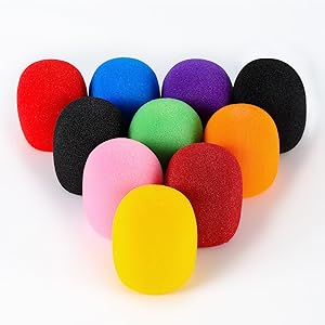 colorful microphone covers