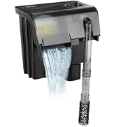 hygger Hang On Back Aquarium Filter 5W 132GPH For 10-30 Gallon Quiet Power Fish Tank Filter Multi...