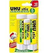 UHU Stic, Glue Stick Solvent Free, Washable, Screw on Cap, for School, Crafts, Scrapbooking 2 x 4...