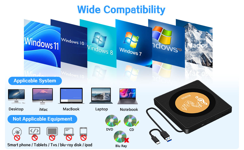 optical disk dvd/cd reader writer rewriter slim superdrive desktop pc computer cd dvd +/-rw type c