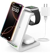 Wireless Charger for iPhone Charging Station: 3 in 1 Phone Charger Stand for iPhone 17/16/15/14/1...