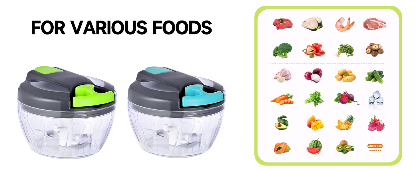  Manual Food Processor Vegetable Chopper