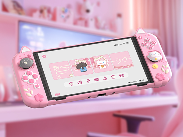 PlayVital Protective Case for Nintendo Switch OLED with Extra Stand