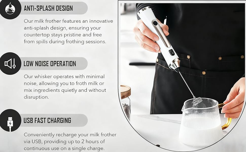 Milk Frother Rechargeable