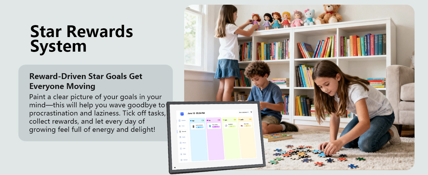 10.1 Inch Digital Calendar Digital Photo Frame Electronic Wall Calendar Chore Chart Wall Planner