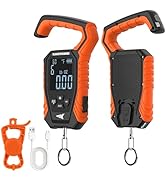 KastKing Weighmaster Mechanical-Digital Fishing Scale with Lip Gripper, 120 lb Capacity, 2.5" Bac...