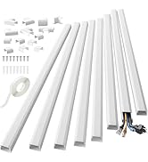 Yecaye 125in Cord Hider, Large Cord Covers for Wires on Wall, Cable Management Kit for Mount TVs,...