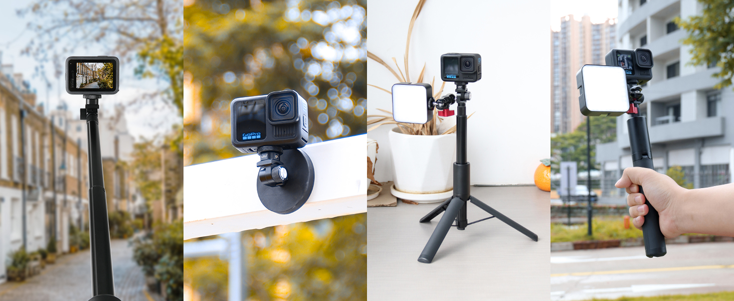 Aluminum 1/4”-20 Screw Hole 180° Rotation Camera Tripod Mount