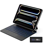 GOKOCO Magic Keyboard Case for iPad Pro 11-inch M4 2024,Easy-Set Magnetic Detachable Keyboard wit...