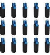 15 Pcs Single Mode 9/125um LC/UPC Fiber Optic Loopback Adapter Tester - Standard Duplex LC Loopba...