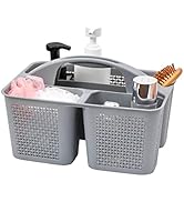 UUJOLY Plastic Portable Shower Caddy Basket Bucket, Cleaning Shower Basket with Handle Compartmen...