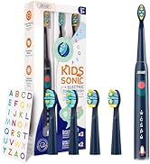 SEAGO Kids Electric Toothbrush, Sonic Soft Bristle Rechargeable Toothbrushes with DIY Stickers, 5...