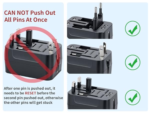 international worldwide travel plug converter power adapter wall charger fast charging