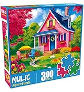 300 Piece Puzzles for Adults Kids - Jigsaw Puzzle - The Pink Courtyard House
