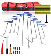 WHDZ Paintless Dent Repair Rods Set 24 Pcs Auto Car Body Paintless Dent Repair Tool Paintless Den...