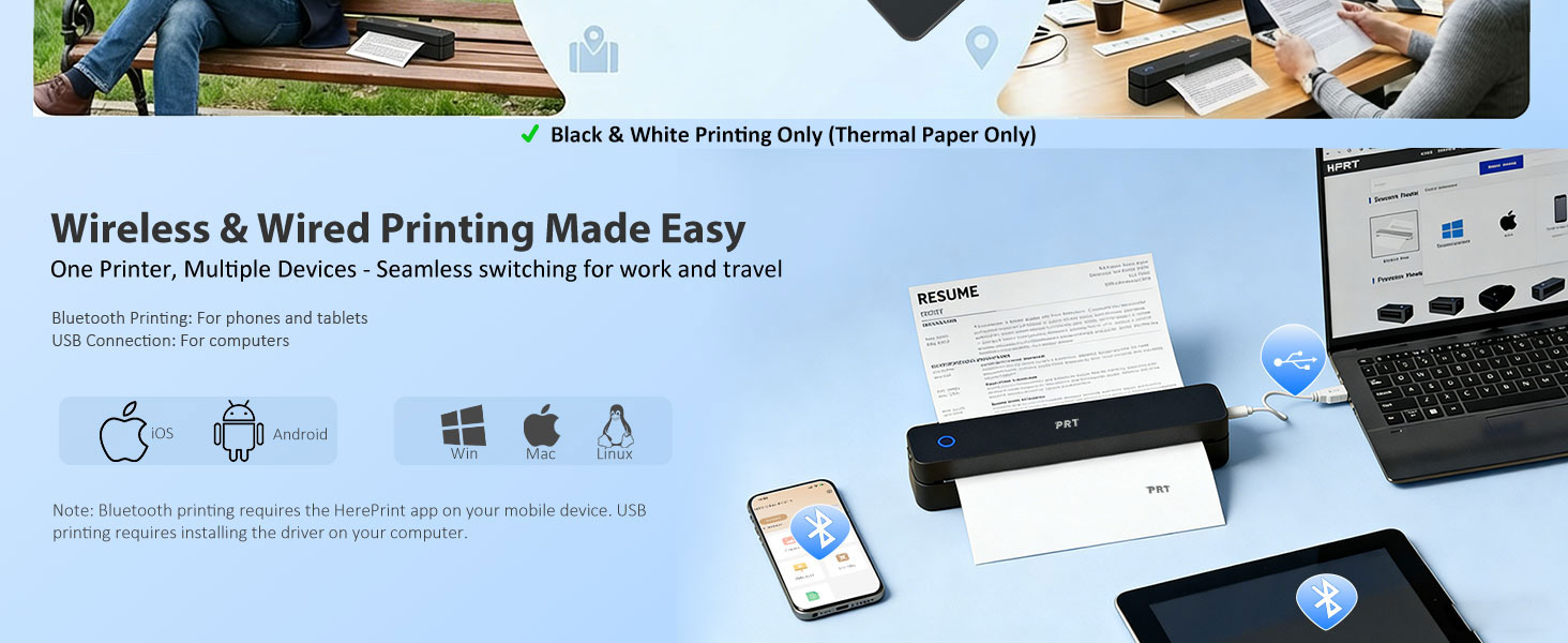 Inkless Portable Printer