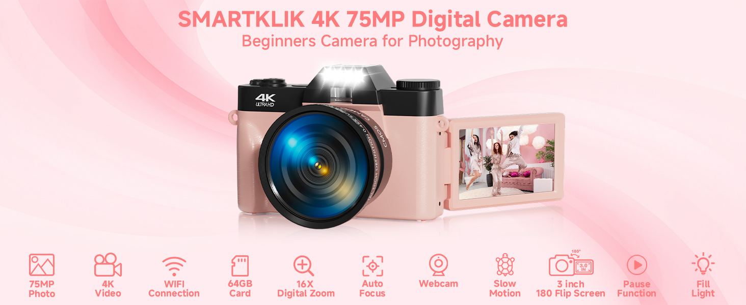 4K 75MP Digital Camera,cameras for photography,digital camera,digital cameras