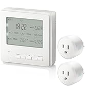ISyncPlug Wireless Expandable Outlet Timer with Energy Monitor, 7 Day Programmable Plug-in Timer ...