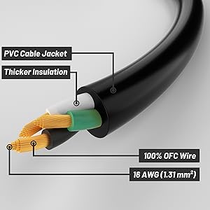 black extension cord