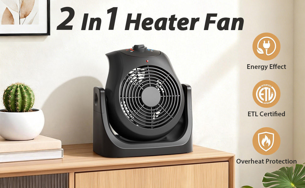 2 in 1 heater fan