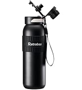 Ratrabas 20 oz Insulated Water Bottle, Insulated Tumblers with 2-in-1 Lid, Travel Water Bottle, B...