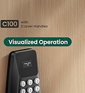 desloc c100 smart lock deadbolt with lever set &amp;amp; lockvue display screen