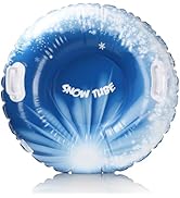 37.4" 1Pack Snow Tubes, Inflatable Snow Sled for Family &amp; Adults, Thickened Heavy Duty Hard Botto...