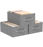 ENUMAIL Collapsible Fabric Storage Boxes,Linen Fabric Cube Organizer Baskets,Storage Bins for Org...